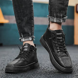 AIDASE  -  Casual Ankle Boots Male Sneakers New Men Boots Winter High Top Leather Shoes Fashion Cotton Shoes Fashion Business Outdoor Shoes aidase-shop