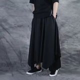 AIDASE  -  Thin Business Casual Pants Outdoor Men'S Casual Skirt Pants Loose Wide Leg Harem Pant Japanese Kendo Culottes Pantaloni Uomo aidase-shop