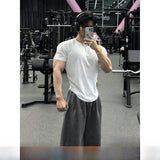 AIDASE  -  American Sle Fitn Training ort Sve T-irt Qui Dry Heavy oulder Sve Tight Muscle Slim Fit f Sve for Men aidase-shop