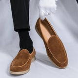 AIDASE  -  Men Loafers Faux Suede Low Heel Comfortable Classic Business Men Shoes Size 38-46 aidase-shop