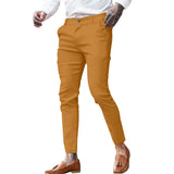 AIDASE  -  Men's Twill Cotton Stretch Fashion Youth Street Slim Pencil Skinny Pants aidase-shop
