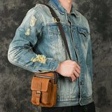 AIDASE  -  Chic Men Waist Packs Fashion Shoulder Wallets Genuine Cowhide Leather Purse High Quality Waist Pouch Phone Bags aidase-shop