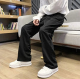 AIDASE  -  Fluid Khaki Trousers for Men Draped Wide Leg Man Suits Pants Formal High Quality Work Wear Tailoring Slacks Thin Casual Fashion aidase-shop
