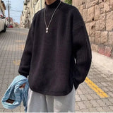 AIDASE  -  Autumn and Winter Korean Men's Sweater Loose Fashion Lazy Pullover Long Sleeve Knitted Sweater New Style aidase-shop
