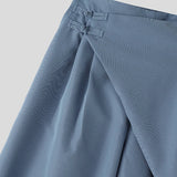 AIDASE  -  Men's Wide Leg Pants Solid Color Button Casual Irregular Trousers For Man Streetwear Baggy Leisure Pantalones Pants aidase-shop