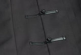 AIDASE  -  New Chinese Style Suit Men's Niche Design Traditional Button Stand Collar Jacket Black Straight Wide Shoulder Coats Ruffian Cool aidase-shop