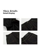 AIDASE  -  Retro American Knife  Denim Jeans Men Women Cleanfit Embroidered Straight Leg Pants Casual Wear Cotton Polyester Blend aidase-shop