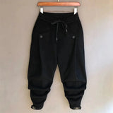 AIDASE  -  Spring Summer New Casual Loose-Fit Harem Pants Solid Color Fashionable Trendy Pleated Cuffed Pants Large Size Women's Pants aidase-shop
