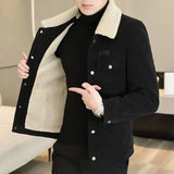 Aidase Thick Corduroy Men's Coats Winter Fleeced Warm Slim Fit Male Jackets Novelty In Deals Fast Delvery On Offer Aesthetic Stylish aidase-shop