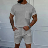 AIDASE  -  Man Tuxedo Suits Male Two Piece T Shirt Business Casual Half Sleeve High Slim Fit Shorts Set Big And Tall Suits Ropa De Hombre aidase-shop