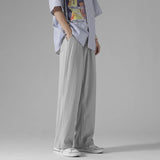 AIDASE  -  Men's Black Ice Silk Wide Leg Pants Thin Man Comfortable Quick Drying Pants Summer Loose Casual Streetwear Loose Trouser Pants aidase-shop