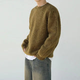 AIDASE  -  Korean Style New Fashion Men's O-neck Long Sleeve Simple Basic Loose Casual Trendy Daily Knitted Sweater Pullovers Male Clothes aidase-shop