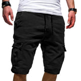AIDASE  -  Large Mens Casual Cotton Pants mid Waist Straight Leg Workwear orts with kets Khaki Color Pure Color Spring Summer aidase-shop