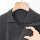 AIDASE  -  Casual Knitted Long Sve  irt Men's Autumn Winter Ocean Bird Collar Turn-down Collar Faionable Leisure Sle Sweater aidase-shop