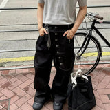 AIDASE  -  American Vibe Washed Bell Bottom Jeans for Men Casual Straight Fit Loose Versatile Denim Pants Autumn Trend Cleanfit aidase-shop