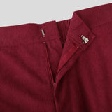 AIDASE  -  Men Pants Solid Color Ruffle Elastic Waist Male Corduroy Pants Streetwear Loose Personality Fashion Casual Trousers Men aidase-shop