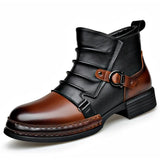 Aidase Autumn Winter Retro Ankle Boots for Men Fashion Casual Size Zipper Motorcycle Boots Man New Designer Warm Platform Shoes Male aidase-shop
