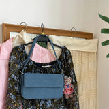 AIDASE  -  Fashion Denim Shoulder Bag Women Casual Tote Small Canvas Flap Underarm Bag Purse Blue  Jeans Handbag aidase-shop