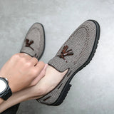 AIDASE  -  Luxury Suede Loafers Men Shoes Pointed Toe Thick Bottom Men Formal Dress Shoes Business Office Italian Shoes Men Designer Shoes aidase-shop