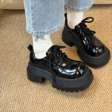 AIDASE  -  Spring Platform Thick Bottom Women JK Mary Jane Shoes Concise Lace Up Shoes Vintage Elegant British Style Shoes aidase-shop