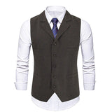AIDASE  -  Multi Colors Men's Business Suit Vest Fashionable British Retro Checkered Knitted Casual Workwear Tailoring Vest Tops aidase-shop