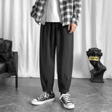 AIDASE  -  Male Casual Pants Thin Quick-Drying Sports Pants Men Pants Ice Silk Trousers Mid-Waist Loose Breathable Straight-Leg aidase-shop