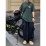 Aidase Baggy Cargo Jeans big pocket Trousers Male Denim Pants Wide Leg Pant women's Jeans Loose Casual Streetwear Hip Hop Harajuku