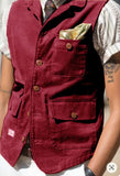 Aidase Men's Corduroy Single Breasted Suit Vest Retro Dress Vests Man Steampunk Elegant Man Coat Suits Modern Men Vests Male Working aidase-shop
