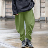 AIDASE  -  Men Irregular Pants Solid Color Joggers Elastic Waist Trousers Men Streetwear INCERUN Loose Fashion Casual Male Long Pants aidase-shop