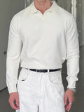 AIDASE  -  Casual Knitted Long Sve  irt Men's Autumn Winter Ocean Bird Collar Turn-down Collar Faionable Leisure Sle Sweater aidase-shop