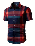 AIDASE  -  Classic Simple Geometric Lines Digital Printing Men's Business Summer Wide Loose Shoulder Short Sleeve aidase-shop