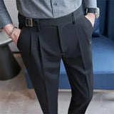 AIDASE  -  Men's Suit Pants, Fashion Slim Dress Trousers ,White Black Blue Green Pantalones Hombre Fall/Winter Male Pant, New aidase-shop