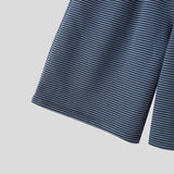 AIDASE  -  Men Striped Sets Vintage Long Sleeve T Shirts & Shorts Two Pieces Sets Streetwear Loose Korean Style Fashion Men Suits aidase-shop