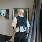 Aidase Summer New Niche Design Outer Workwear Korean Style High-end Functional Cargo Suit Vest Men's Jacket Trendy Vest Aesthetic Chic aidase-shop