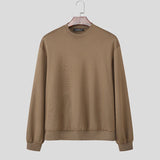 AIDASE  -  Men Hoodies O-neck Long Sleeve Streetwear Loose Casual Male Sweatshirts 2025 Fashion Solid Color Men Clothing Pullovers aidase-shop