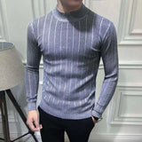 Korean Fashion Autumn Men Casual Vintage Style Sweater Wool Turtleneck Oversize  Winter Men Warm Cotton Pullovers Sweaters aidase-shop