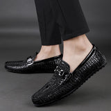 66.35Aidase Brand Luxury Shoes Leather Fashion Loafers Classic Leather Shoes Slip-On Driving Shoes Men's Casual Moccasin Soft Sole High-end aidase-shop