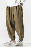 Aidase Men Corduroy  Pants Casual Autumn Men Wide-Leg Pants Man Harajuku Streetwear Trousers Male Elastic Waist Loose Korean Pants