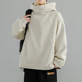 Men's Hooded Sweatshirt Solid Color Unisex Casual Pullover Fashion Loose Comfort Relaxed Top Regular Wrinkle Resistant Hoodie
