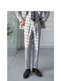 AIDASE  -  Italian Naples Dress Suit Pants, Men's High Waist Straight Trouser, Spring Summer Fashion Casual Business Smart Breathable Pants aidase-shop