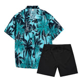 AIDASE  -  Slim Fit Jacket Men Mens 2 Piece Beach Vacation Set Shirts And Shorts Suit Outfits Dress Suit For Men Men'S Matching Sets aidase-shop