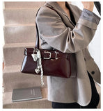 AIDASE  -  Vintage Coffee Color Casual Tote Shoulder Bag Women Cute Shopping Bag Female Handbag aidase-shop
