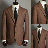 Aidase New Men Suits One Piece Blazer Single Breasted Stripes Plaid Cubes Tuxedo Slim Fit Jacket Wedding Formal Work Causal Tailored aidase-shop