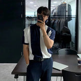 AIDASE  -  Tops Slim Fit Men's T-shirt Male Tees Shirts Striped Chic Korean Popular Clothes Funny Stylish Streetwear Wholesale Harajuku Hot aidase-shop