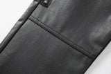 AIDASE  -  Men's Solid Color Simple Basic Casual Trendy Straight Black Jeans Pants Male Fashion High Street Denim Trousers Bottom Clothes aidase-shop