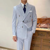 Aidase British Double Breasted Formal Dress Suit Men Black Smoking Homme Mariage Suit Fashion Groom Men Suit Slim Fit Business Tuxedos aidase-shop