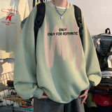 AIDASE  -  8-Colour Round Collar Solid Colour Men's Sweatshirt Graffiti Printing Korean Style Loose Sweatshirt Casual Men's Pullover aidase-shop