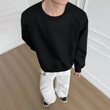 AIDASE  -  Men's Solid Color Deconstructed Long-Sleeved Sweatshirt American Retro Fashion Trend Loose Casual Breathable Niche Men's Tops aidase-shop