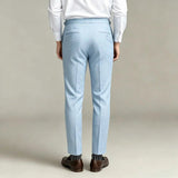 AIDASE  -  New Casual Solid Color Suit Trousers Men Spring Trendy Belt High Waist Pants Male Business Office Fashion Pleated Straight Pants aidase-shop