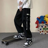 AIDASE  -  Work Pants for Men's Spring and Summer Trendy Brand Street-fried Wide-leg Pants Ins Hong Kong Style Versatile Nine-point Pants aidase-shop